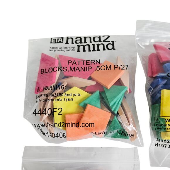 Hand 2 Mind Educational Tool Kits Pattern Blocks & Color Tiles Math Patterns - Picture 2 of 6